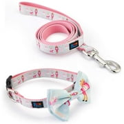 Personalized Dog Cat Collar with Bowtie & Handle Leash Set, Pink, Little Man