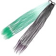 thumbnail image 1 of 2 piezas de extensiones de coleta larga trenzada de colores con lazo para el cabello, pieza de cabello sintético, 1 of 3