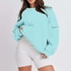 thumbnail image 1 of Sudadera Sentuca para mujer, lisa, informal, con cuello redondo, holgada, de manga larga, 1 of 6