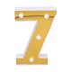 thumbnail image 1 of Sailing Luz decorativa LED número 7 dorada para bodas, cumpleaños, fiestas y días festivos - Blanco cálido, 1 of 10