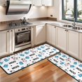 thumbnail image 3 of Kitchen Rugs Sets Of 2,White Cow Milk Box Moo Pattern Anti Fatigue Kitchen Mat Rugs Non Slip Washable,Decorative Kitchen Floor Mats for Kitchen,Sink,Laundry,17"x47"+17"x47", 3 of 5
