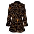 thumbnail image 5 of Moda mujer traje de negocios Color sólido costura Plaid impreso manga larga cárdigan abrigo Top Fridja hkj3617, 5 of 5