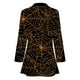 thumbnail image 5 of Moda mujer traje de negocios Color sólido costura Plaid impreso manga larga cárdigan abrigo Top Fridja hkj3617, 5 of 5