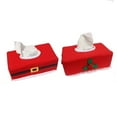 thumbnail image 3 of Pretyzoom 2-Pack Red Christmas Tissue Box Covers Decorative Holiday Table and Home Display Accessories, 3 of 8