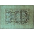 thumbnail image 1 of Ahgly Company Machine Washable Indoor Rectangle Oriental Light Blue Industrial Area Rugs, 5' x 8', 1 of 4