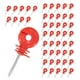 thumbnail image 2 of 50 piezas de aislador de tornillo para cerca eléctrica, aislador de poste de madera agrícola, práctico, aisladores de cerca para poste de cerca de Rojo, 2 of 8