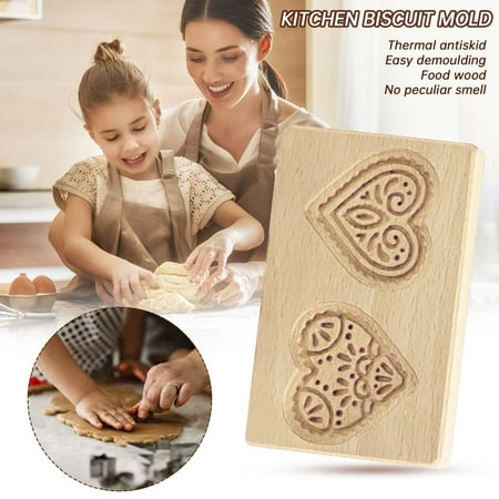 

TANGNADE DIY Baking Moulds Wooden Cookie Cookie Moulds Embossing Craft Decorative Baking Tools For Christmas Thanksgiving Christmas Kitchen