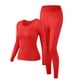 thumbnail image 1 of Conjuntos de ropa interior térmica para mujer, de invierno, cuello redondo, ajustados, capa base sólida, color que mantiene el calor, conjuntos de ropa interior térmica para mujer, conjunto de poliést, 1 of 3