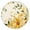 White Yellow Flower, variant on White Sunflower Pattern Round Fitted Tablecloth with Elastic Edge,Dining Table Cover Waterproof,Outdoor Round Tablecloth for Camping,Dining,Indoor and Outdoor