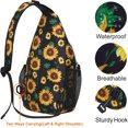thumbnail image 4 of Sling Backpack,Travel Hiking Daypack Sunflower Rope Crossbody Shoulder Bag, 4 of 6