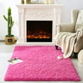 thumbnail image 6 of TWINNIS Shaggy Fuffly Area Rugs Super Soft Kids Carpet for Bedroom/Livingroom/Nursery Room,4’x6',Hot Pink, 6 of 7