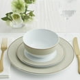 thumbnail image 2 of Martha Stewart Gracie Lane 12 Piece Fine Ceramic Dinnerware Set with Gold Rim, 2 of 3