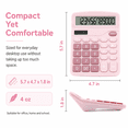 thumbnail image 2 of ZGDong Office Desktop Calculator 12-Digit Basic Standard Calculator with Large LCD Display Dual Power Solar Handheld Desktop Calculator for Office School Home Business, 2 of 8