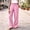 Pink plus size wide leg pants a1, variant on Cagogo Women Plus Size Wide Leg Elastic Waist Trousers with Pockets Casual Loose Long Pants Travel Work Lounge Bottoms Summer Beachwear, Pink XL