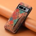 thumbnail image 5 of for Google Pixel 7 Pro Luxury Premium PU Leather + TPU Case with 3 Card Slots, Kickstand Back Case Floral Pattern Skin-Friendly Shock-resistance Cover for Google Pixel 7 Pro, Winter, 5 of 6