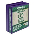 thumbnail image 2 of Samsill Earth's Choice Durable 1" Round Ring View Binders, Purple, 2 Pack, 2 of 5