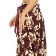 thumbnail image 5 of Women's Casual Floral A-line Printed High Waist Bow Tie Belted Knee Length Midi Skirt, 5 of 6