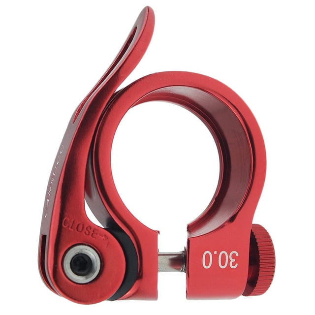 koolsoo 30mm SeatPost Clamp Tube Clip Quick Release Mountain Road Bike Part Red