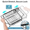 thumbnail image 5 of iSPECLE Sink Dish Drying Rack - Expandable Capacity (12.2''-17.3''L) Over Sink Dish Rack, in Sink Dish Drainer for Kitchen Counter with Utensil Holder, Black, 5 of 9
