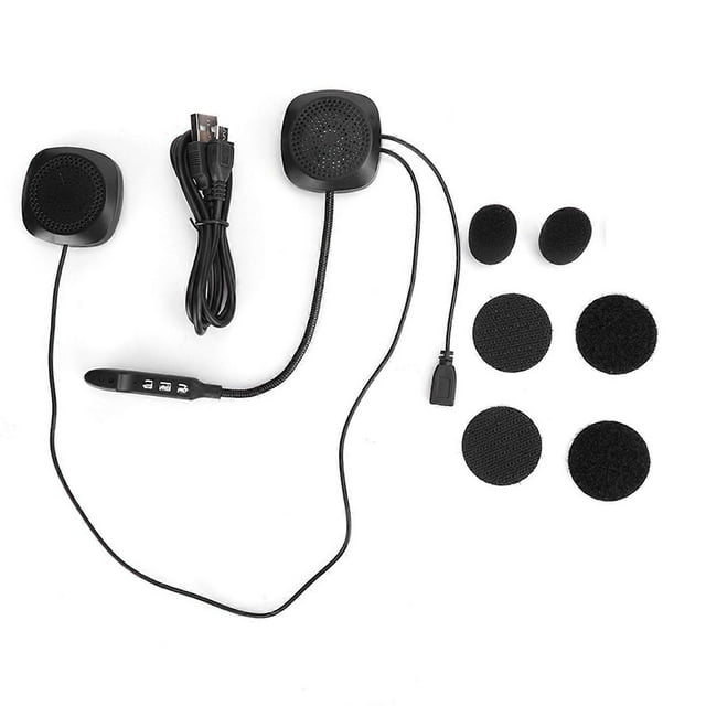 Bluetooth 5.0 Motorcycle Helmet Headset Stereo Hands Free Call Headphone with Mic