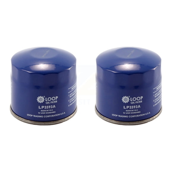 LOOP Engine Oil Filter (2 Pack) for Car Honda Subaru Accord Civic Legacy Acura CR-V Mitsubishi Chrysler Sebring EL Outlander Odyssey Impreza Outback Integra Prelude Forester Mazda TL MDX CL KLO-100015