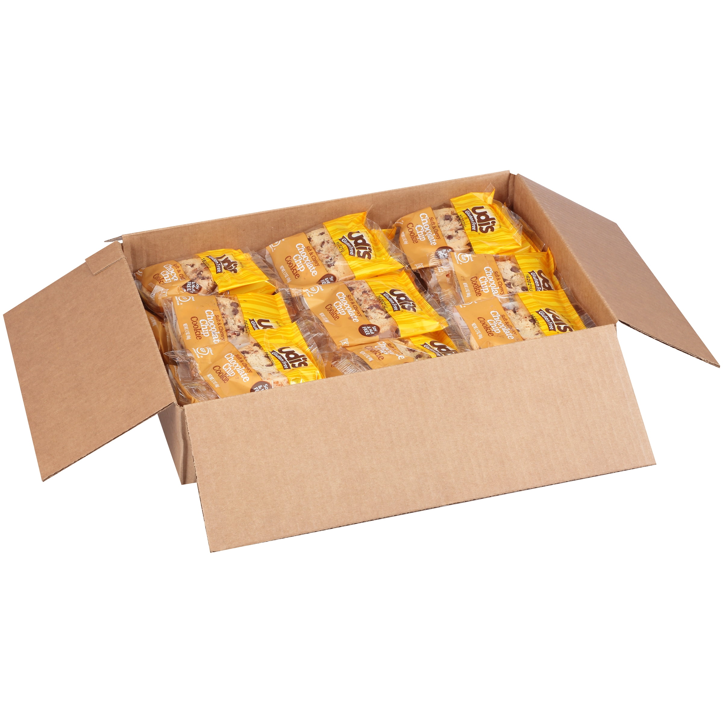 Udi's Gluten Free Individually Wrapped Chocolate Chip Cookie, 1.7 oz., Pack of 36