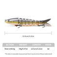 thumbnail image 1 of Biomimetic 8-Segment Fishing Lures: Sinking Wobblers for Bass Fishing!, 1 of 5