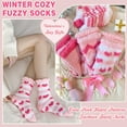 thumbnail image 5 of KinKnit Womens Fuzzy Socks Slipper Soft Cabin Plush Warm Fluffy Winter Sleep Cozy Adult Socks, Valentines Day Gifts, 5 of 9