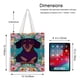 thumbnail image 5 of Dachshund Bolso de tela con estampado de lienzo para mujer, bolsa de compras reutilizable y estética, con cremallera interior, regalo para mujer, 35 × 40 cm., 5 of 6