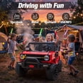 thumbnail image 6 of Joyracer 4WD 24V Ride On Toys Truck with Remote Control, 2 Seater 800W 9AH Powered Ride on Electric Car, Bluetooth MP3 Music, 4 Wheels Suspension, 3 Speeds, Red, 6 of 9