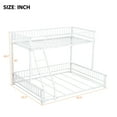 thumbnail image 2 of Harper & Bright Designs Metal Twin XL Over Queen Bunk Bed, Floor Bunk Bed Frame with Ladder and Safety Guardrails, Can be Converted Into Two Bed, White, 2 of 12
