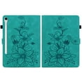 thumbnail image 2 of Case for Samsung Galaxy Tab S9/S8/S7, Flower Pattern PU Leather Multi-Angle Viewing Stand Shockproof Flip Case with Card Slot, Magnetic Clasp, Pencil Slot, for Galaxy Tab S9/S8/S7, Green, 2 of 11