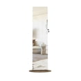 thumbnail image 5 of 360° Rotating Jewelry Cabinet with Full Length Mirror, Brown | 360° rotation, lockable storage, lighted interior, space-saving design, 5 of 10