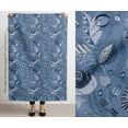 thumbnail image 3 of Soimoi 56 Inch Wide Waterproof Taffeta Fabric by The Yard | Blue Leaves Print | Outdoor Use for Furniture Covers, Umbrellas, Patio Decor & More, 3 of 7