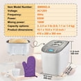thumbnail image 6 of 15-in-1 3LB Bread Maker Machine with Nonstick Ceramic Pan Gluten Free Setting Digital Programmable 3 Loaf Sizes 3 Crust Colors White, 6 of 6