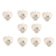 thumbnail image 2 of Listado Adorno de amistad de cristal marino en forma de corazón, hecho a mano, recuerdo para colgar en el árbol de Navidad, 10 unidades, 8 cm, blanco Rkxzt, 2 of 8