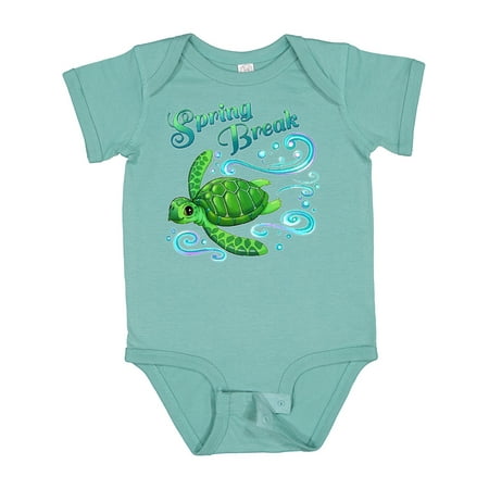 

Inktastic Spring Break- Cute Sea Turtle Gift Baby Boy or Baby Girl Bodysuit