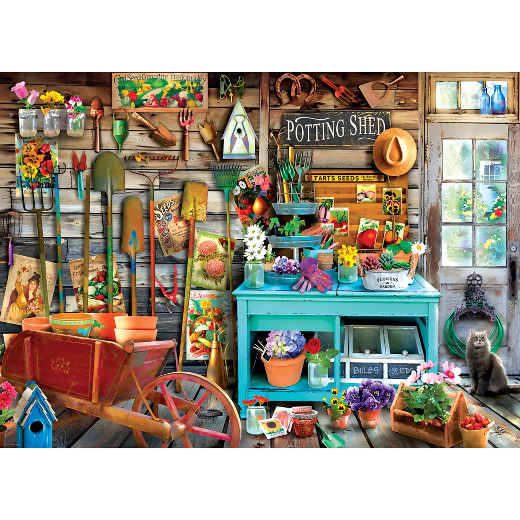 Eurographics: The Potting Shed - 1000 Piece Puzzle - Adult Jigsaw, 19.25" x 26.6" Assembled, Peaceful Scenic Print, High-Quality Recycled Material