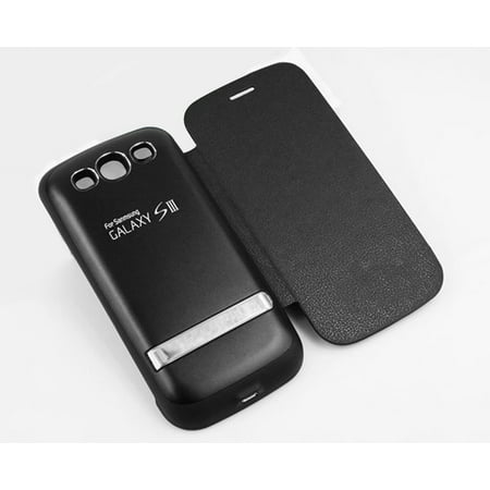 3200mAh External Backup Battery Power Case w/Cover for Samsung Galaxy S3