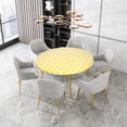 thumbnail image 1 of Mantel Mantel de Elástica , Mantel de Resistente , Resistente Al Polvo Y de Limpiar para Cocina, Patio, F amarillo S Yotijar mantel de vinilo redondo entallado, 1 of 10
