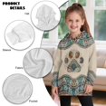 thumbnail image 6 of Xoenoiee Boho Paw Print Sweatshirt for Girls Long Hoodies Pullover Dresses Long Sleeve Sportswear Comfy Sports Sweater with Kangaroo Pocket Sportswear Plus Size, 7-8 Years, 6 of 7