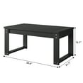 thumbnail image 5 of Yiwa Black Coffee Table for Living Room, 34"x22"x16" Patio Coffee Table for Garden, 5 of 7