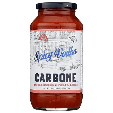 Carbone Spicy Vodka Pasta Sauce | World Famous Signature Recipe | Slow-Cooked with 100% Italian Tomatoes | Vegetarian, Gluten Free, Low Carb, Keto Pasta Sauce, 24 Fl Oz