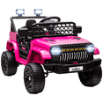 thumbnail image 1 of Qaba 12V Toddler Ride on Truck Car, Electric RC Car for Kids, Gift for Boys & Girls, Pink, 1 of 10
