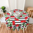thumbnail image 5 of Cherry Pattern Tablecloth Round Table Cover Washable Polyester Table Cloth for Kitchen Party Picnic Dining Decor 60 Inch, 5 of 5