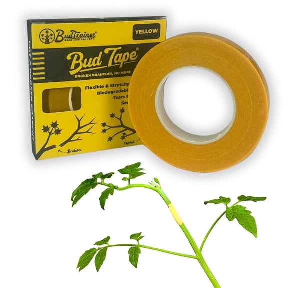 BudTrainer BudTape 90 ft Grafting Tape – Self-Adhering, Flexible, Water-Resistant Branch & Stem Repair Tape for Plant Support