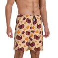 thumbnail image 2 of Fotbe Thanksgiving Turkey and Pumpkin Pantalones Cortos de Pijama para Hombre, Ropa de Dormir, Pantalones de Pijama Cortos para Hombre-X-Large, 2 of 6