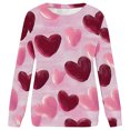 thumbnail image 5 of BVOFAR T-Shirts à Manches Longues Col Rond pour Femmes Imprimé Cœur Mignon Décontracté Grande Taille Tops Confortables 2025, 5 of 5