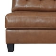 thumbnail image 4 of Armless Loveseat with Leatherette and Tufted Back, Brown, 4 of 5
