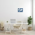 thumbnail image 2 of Stupell Industries Country Border World Map Deep Blue Ocean, 11 x 14, Designed by BlursByAI, 2 of 6